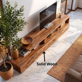 Modern TV Stand with 3 Drawers & Open Shelves | Organic Media Console TH003-4VZY8SF