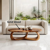 Modern Oval Coffee Table | Sculptural Organic Center Table for Living Room TH003-5584