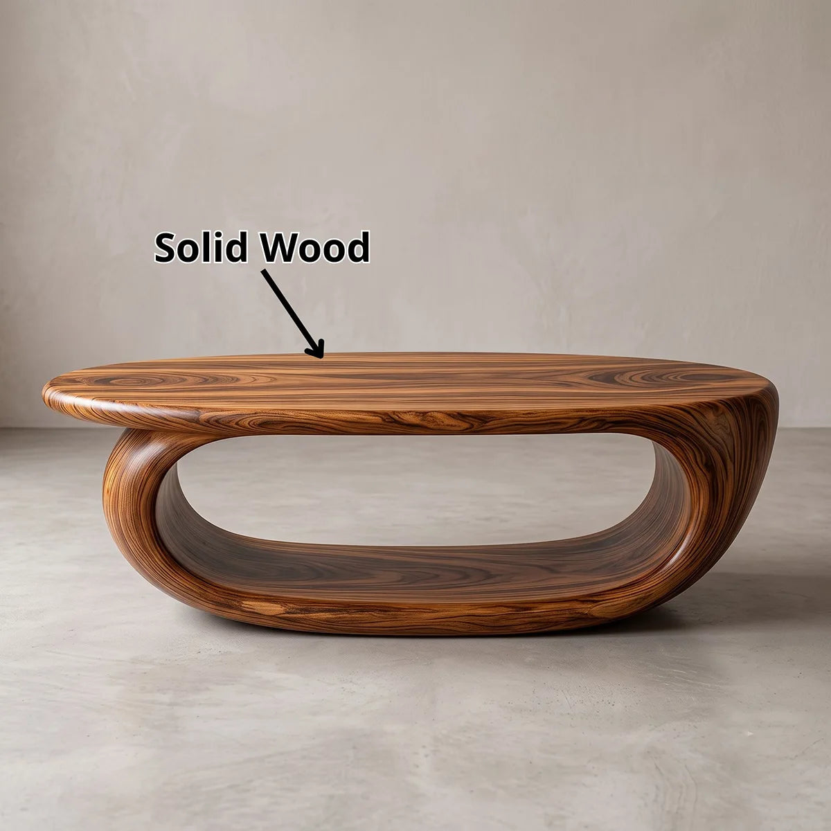 Modern Oval Coffee Table | Sculptural Open Base Center Table for Contemporary Living Room TH003-2681