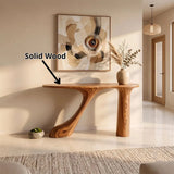 Organic Sculptural Console Table | Modern Entryway Table with Curved Architectural Base TH003-6225