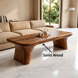 Modern Organic Coffee Table | Minimalist Sculptural Center Table for Contemporary Living Room TH003-9709