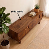 4-Door Mid-Century Modern TV Stand | Geometric Media Console