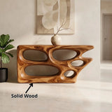 Organic Sculptural Console Table | Modern Open Shelf Console with Abstract Architectural Design TH003-9123