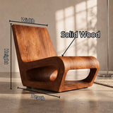 Modern Sculptural Lounge Chair | Curved Armless Accent Chair for Living Room & Reading Corner