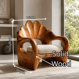 Sculptural Flower Back Armchair | Organic Curved Lounge Chair for Modern Interiors