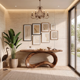 Organic Loop Console Table | Modern Sculptural Console Table with Continuous Curved Base TH003-9415