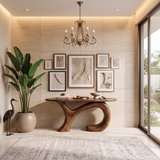 Modern Organic Console Table | Sculptural Curved Entryway Console Table for Contemporary Homes TH003-4837