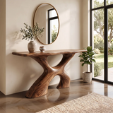 Modern Organic Console Table | Sculptural Open Base Entryway Console Table TH003-5751