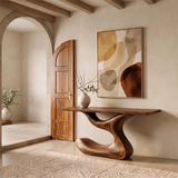 Modern Sculptural Console Table | Organic Entryway Console Table for Contemporary Living Spaces TH003-2542