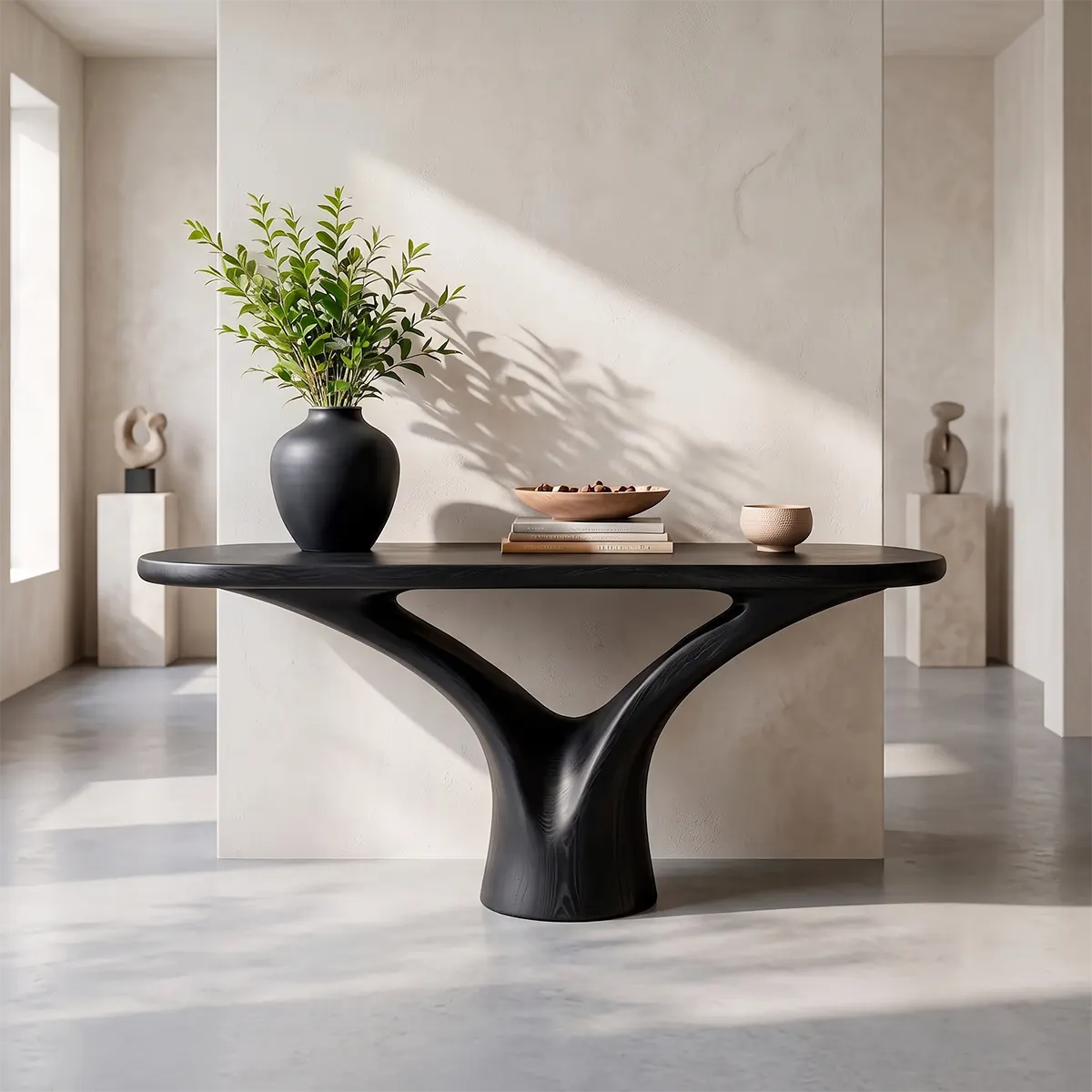 Modern Organic Console Table | Sculptural Entryway Console Table for Contemporary Home Decor TT006-7960