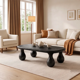 Modern Coffee Table | Organic Rounded Rectangle Cocktail Table TH003-4084