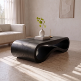 Sculptural Wave Coffee Table | Modern Organic Curved Living Room Center Table