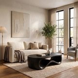 Sculptural Wave Coffee Table | Modern Curved Statement Center Table