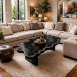 Live Edge Solid Wood Coffee Table | Organic Natural Slab Coffee Table for Modern Living Room TT006-2090