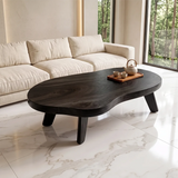 Organic Pebble Coffee Table | Modern Irregular Wood Coffee Table for Minimalist Living Room TH003-6867