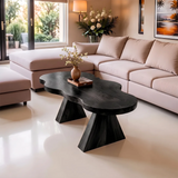 Organic Live Edge Solid Wood Coffee Table | Handcrafted Freeform Center Table for Living Room TT006-3962