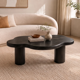 Organic Cloud Coffee Table | Solid Wood Modern Center Table for Living Room TT006-4713