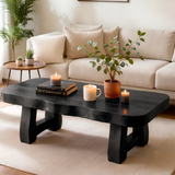 Organic Solid Wood Coffee Table | Rustic Modern Center Table for Living Room TT006-1300