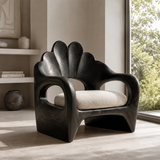 Sculptural Flower Back Armchair | Organic Curved Lounge Chair for Modern Interiors