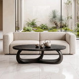 Modern Oval Coffee Table | Sculptural Organic Center Table for Living Room TH003-5584