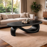 Modern Oval Coffee Table | Organic Sculptural Center Table for Contemporary Living Room TH003-1924