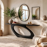 Organic Sculptural Console Table with Asymmetrical Loop Base for Modern Entryway TT006-2617