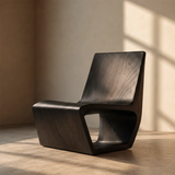 Sculptural Armless Lounge Chair | Modern Low Profile Accent Chair