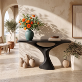 Sculptural Modern Console Table with Organic Curved Silhouette for Entryway & Living Room TT006-7778