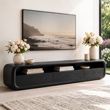 Modern TV Stand with Open Shelf & 3 Drawers | Contemporary Media Console TT006-5GKM4CV