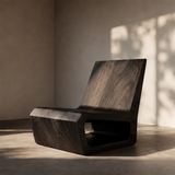 Sculptural Low Profile Lounge Chair | Modern Minimalist Curved Accent Chair