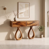 Modern Console Table with Drawers | Sculptural Entryway Console Table for Contemporary Homes TH003-6657