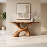 Modern Organic Console Table | Sculptural Open Base Entryway Console Table TH003-5751