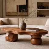 Sculptural Coffee Table with Mixed Artistic Legs | Organic Modern Statement Center Table