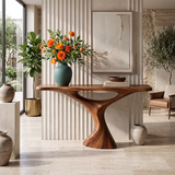 Sculptural Modern Console Table with Organic Curved Silhouette for Entryway & Living Room TT006-7778