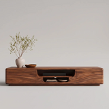 Organic Modern TV Stand with Dual Cabinets & Open Media Shelf | Modern Entertainment Console TT006-7DSN7TR