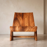 Sculptural Curved Lounge Chair | Modern Minimalist Low Profile Accent Chair
