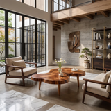 Freeform Coffee Table with Organic Shape | Sculptural Modern Living Room Center Table