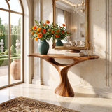 Sculptural Modern Console Table with Organic Curved Silhouette for Entryway & Living Room TT006-7778