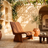 Sculptural Curved Lounge Chair | Modern Minimalist Low Profile Accent Chair