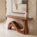 Organic Wave Console Table | Sculptural Entryway Console Table for Modern Hallway & Living Room TH003-5159