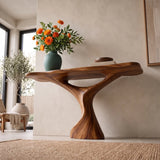 Sculptural Modern Console Table with Organic Curved Silhouette for Entryway & Living Room TT006-7778