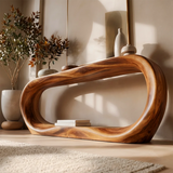 Organic Loop Console Table with Open Display Shelf for Modern Entryway & Living Room TT006-3584