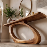 Organic Sculptural Console Table with Asymmetrical Loop Base for Modern Entryway TT006-2617