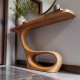 Modern Sculptural Console Table with Organic Curved Pedestal Base for Entryway TT006-3822