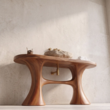 Sculptural Freestanding Bathroom Vanity with Curved Legs | Organic Modern Open Frame Design