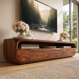 Modern TV Stand with Open Display Shelf & Storage Drawers TT006-5QMV1KJ