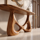 Organic Sculptural Console Table | Modern Entryway Table with Abstract Openwork Base TH003-6604