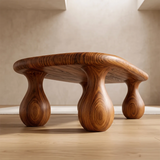 Modern Coffee Table | Organic Rounded Rectangle Cocktail Table TH003-4084