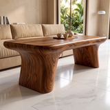 Modern Organic Coffee Table | Minimalist Sculptural Center Table for Contemporary Living Room TH003-9709