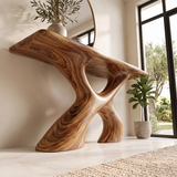 Modern Organic Console Table | Sculptural Open Base Entryway Console Table TH003-5751